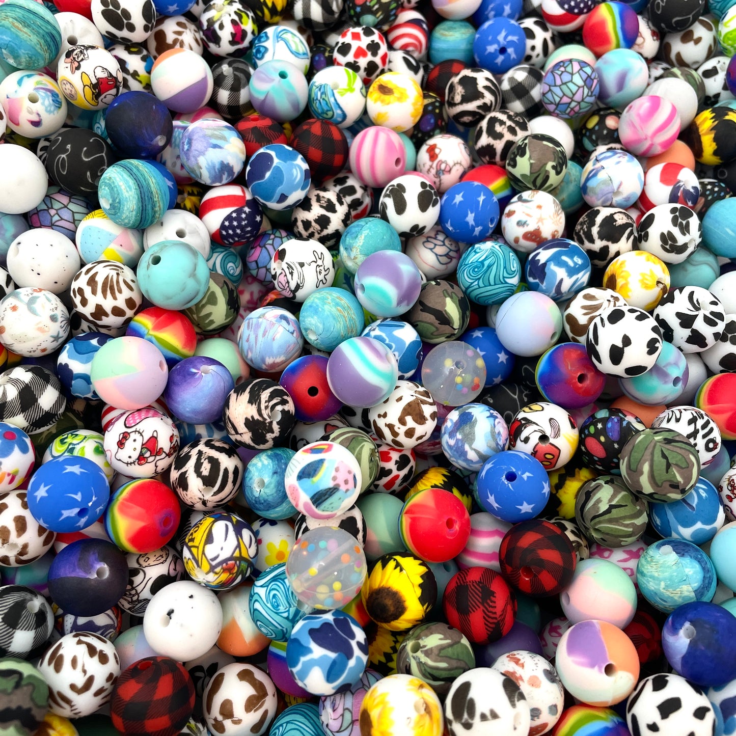 15mm Printed Silicone Bead Mystery Packs