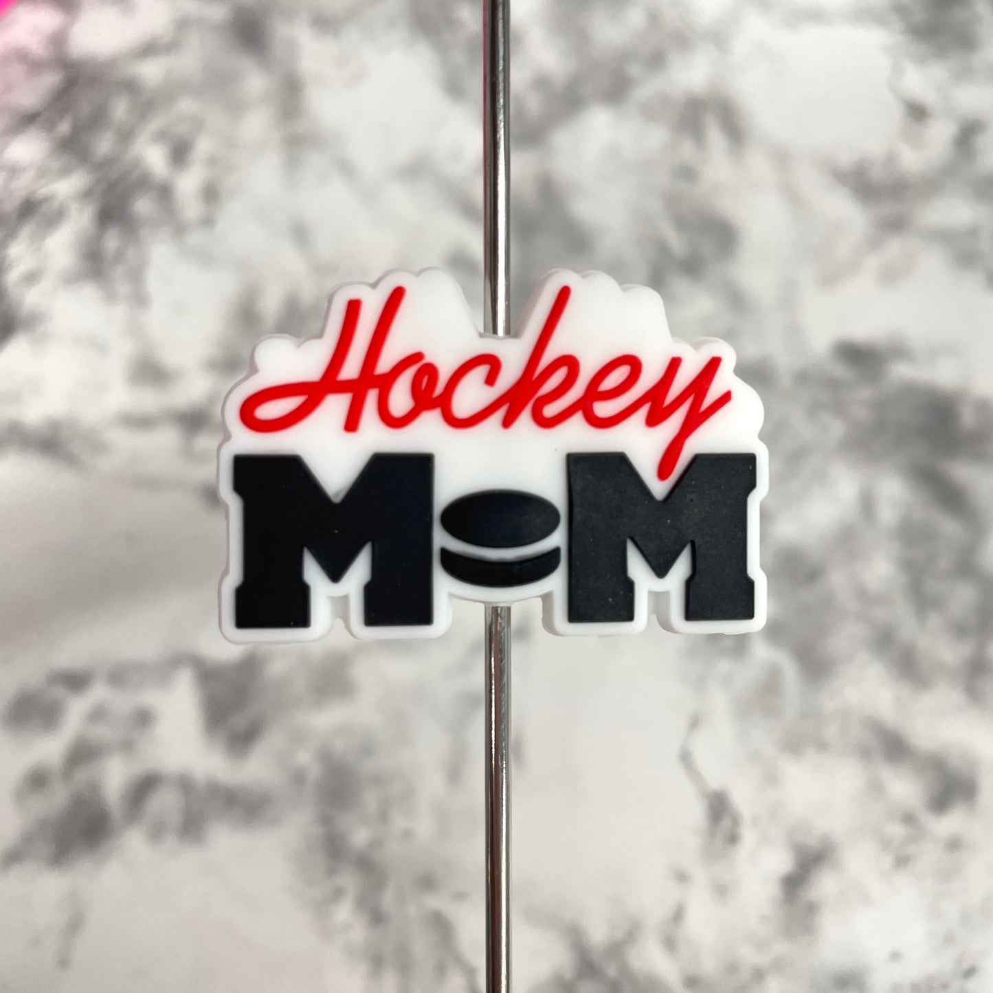 Hockey Mom Silicone Focal Bead