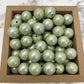 15mm Round Silicone Beads - Lint Green Opal