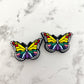 Rainbow Butterfly Silicone Focal Bead