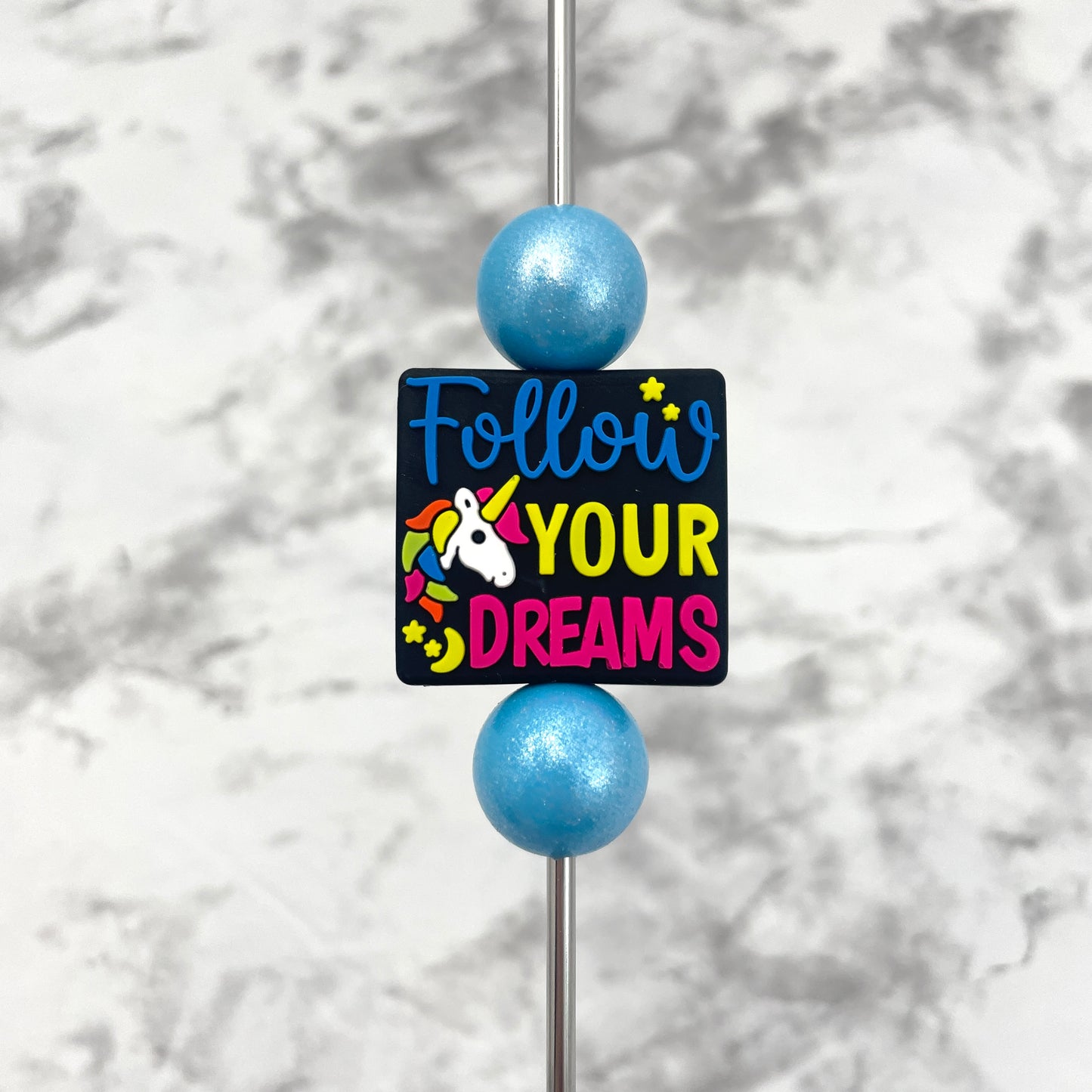 Follow Your Dreams Silicone Focal Bead