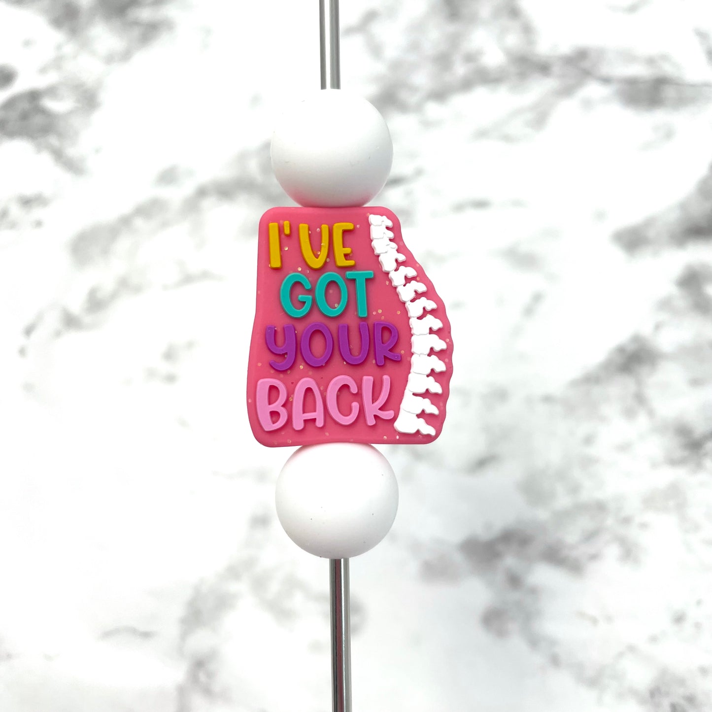 I've Got Your Back Chiropractic Silicone Focal Bead