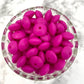 12mm Lentil Silicone Beads - Violet Red