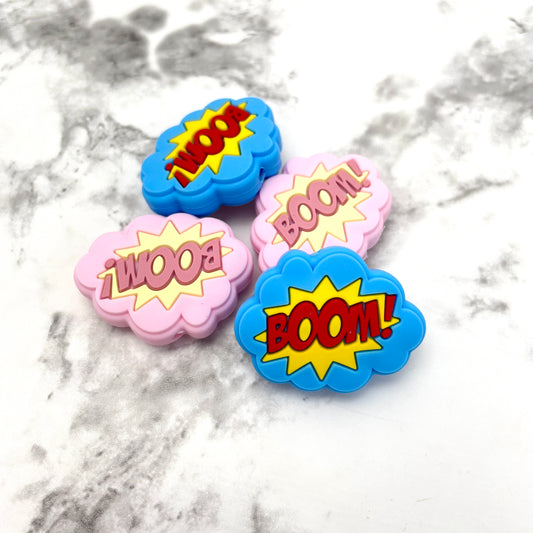 BOOM Comics Inspired Silicone Focal Bead