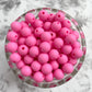 9mm Round Silicone Beads - Pink