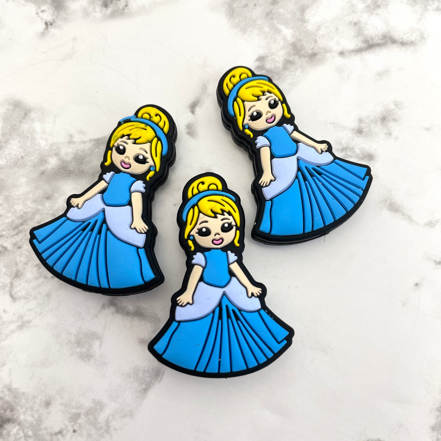 Glass Slipper Princess Silicone Focal Bead