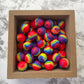 15mm Round Silicone Beads - Rainbow Print