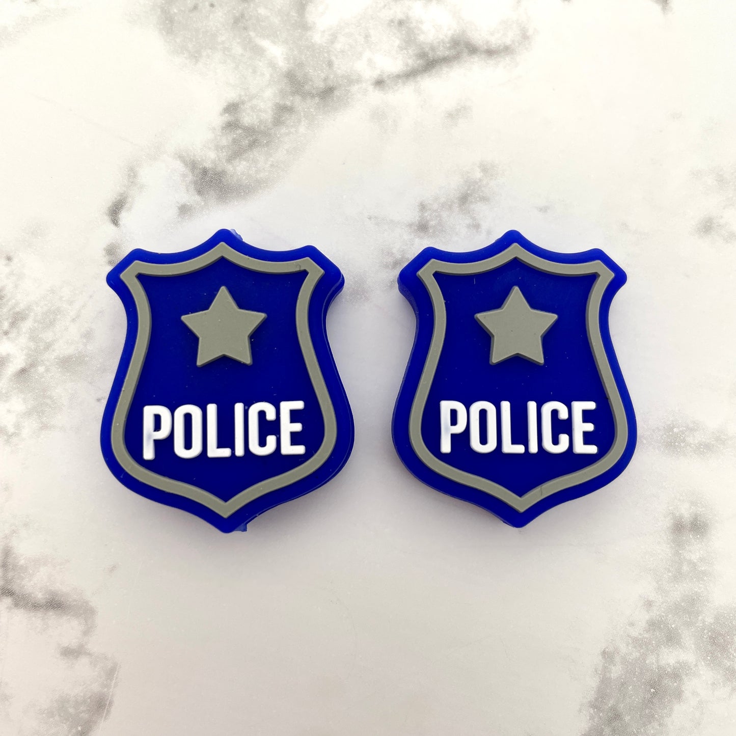 Police Badge Silicone Focal Bead