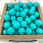 15mm Round Silicone Beads - Turquoise