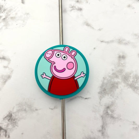 Piggie Pep Shield Silicone Focal Bead