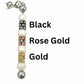 8mm Black, Gold, and Rose Gold Rhinestone Rondelle Bead Spacers