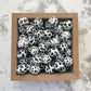 15mm Round Silicone Beads - Black Cow Print