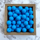 15mm Round Silicone Beads - Deep Sky Blue