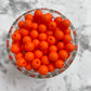 9mm Round Silicone Beads - Orange