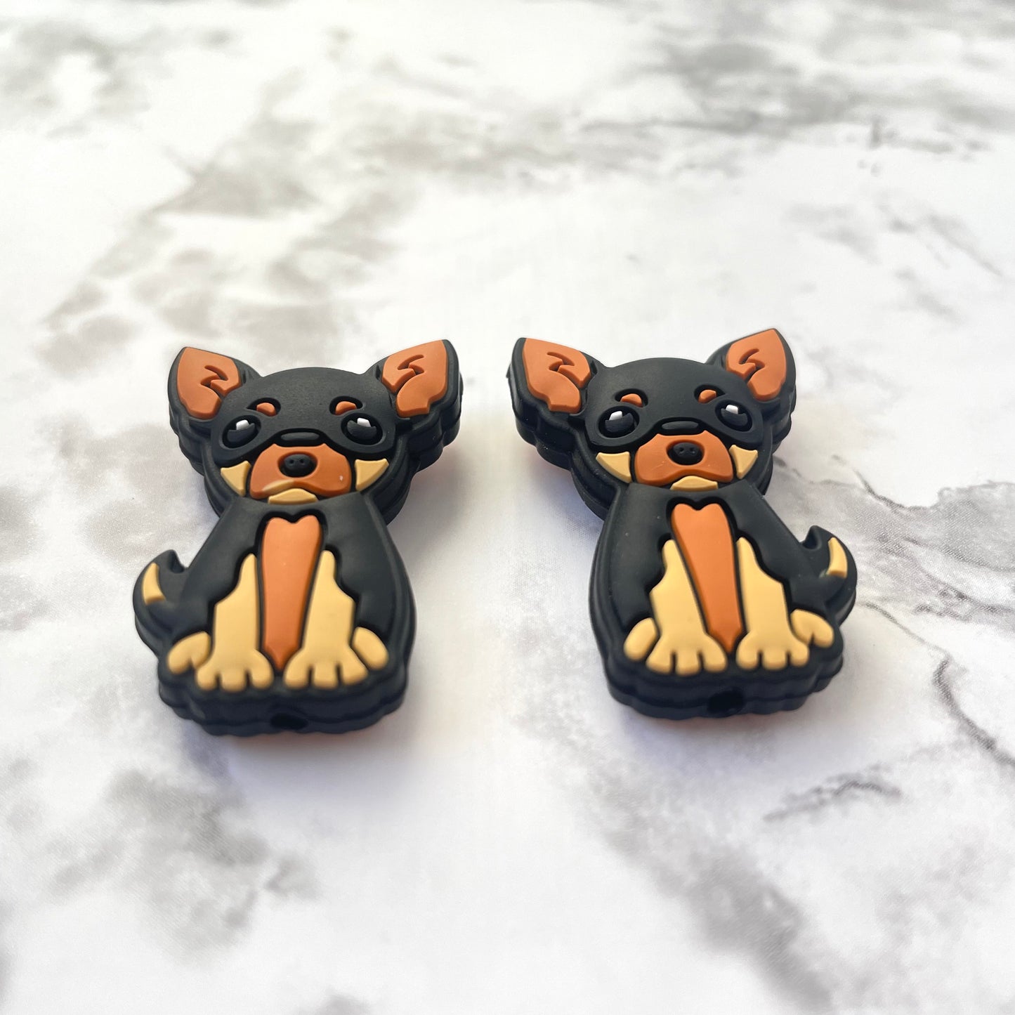 Chihuahua Dog Silicone Focal Bead