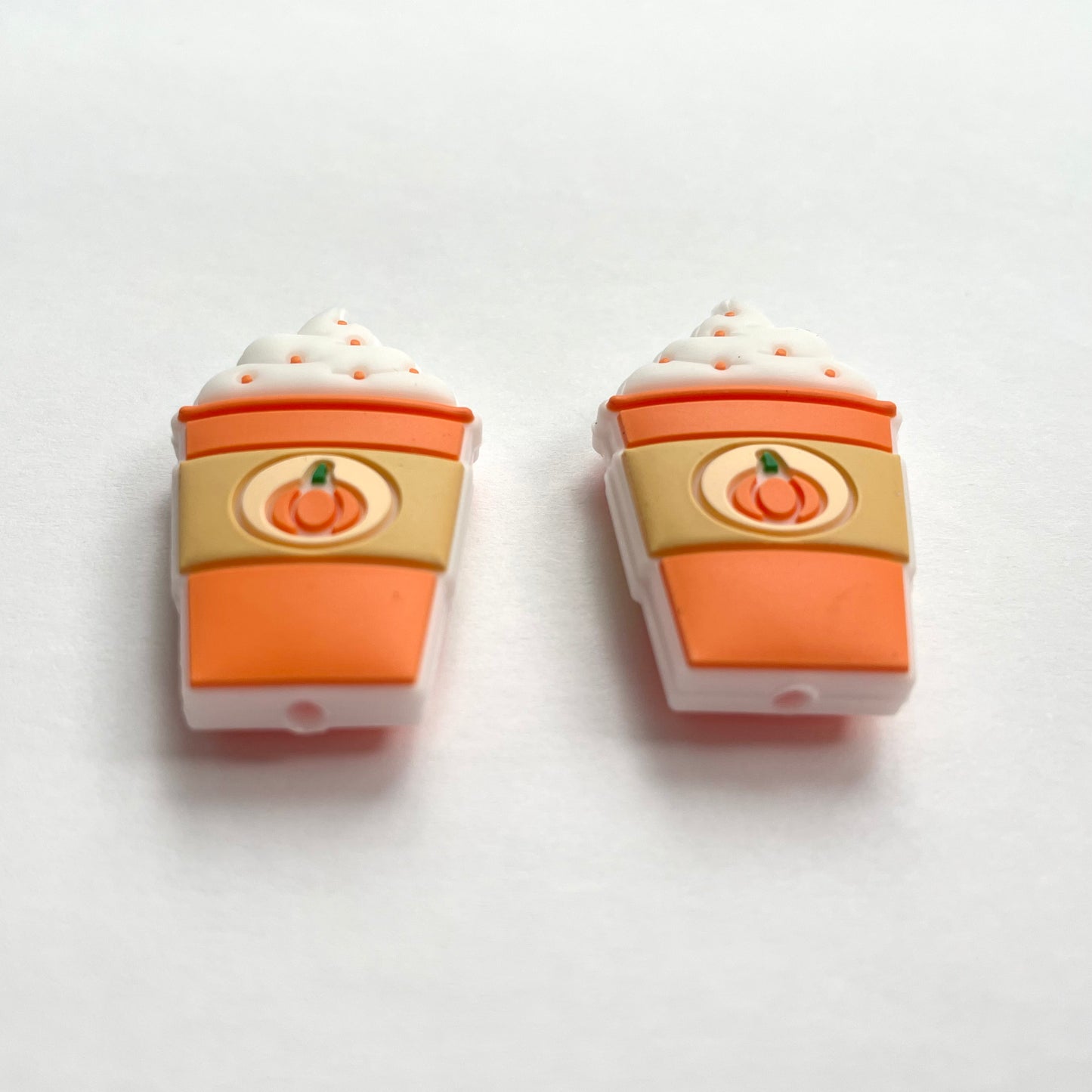 Pumpkin Spice Latte Silicone Focal Bead