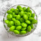 12mm Lentil Silicone Beads - Chartreuse Green