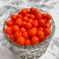 9mm Round Silicone Beads - Orange