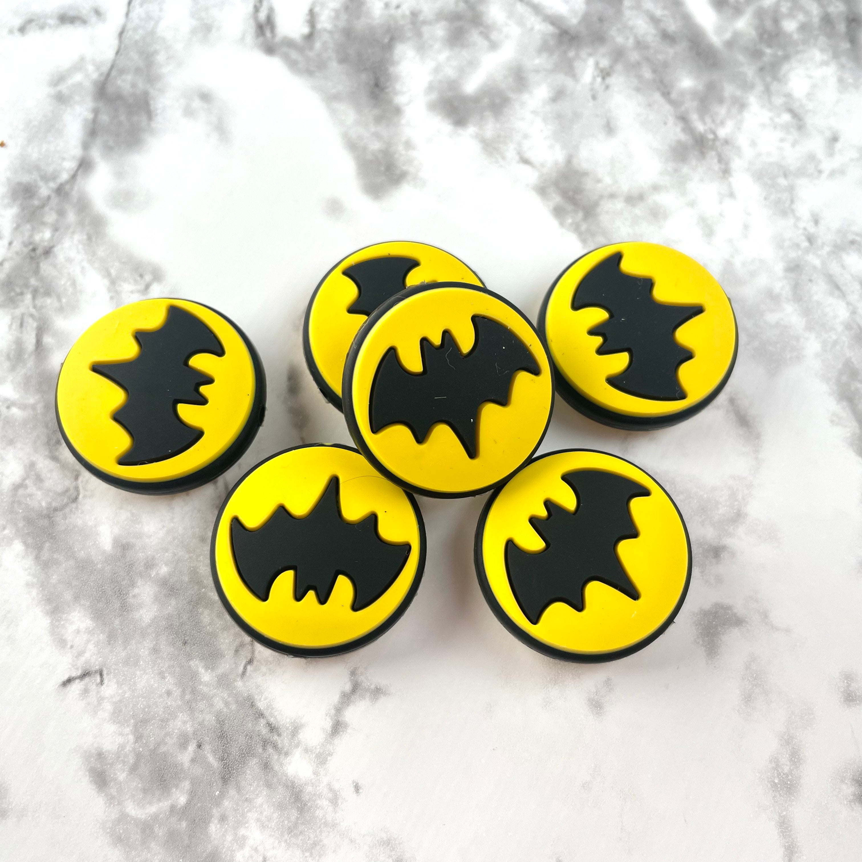 Batman Shield Silicone Focal Bead – Craftable Supply