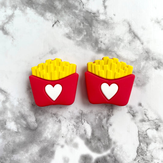 French Fries Love Silicone Focal Bead