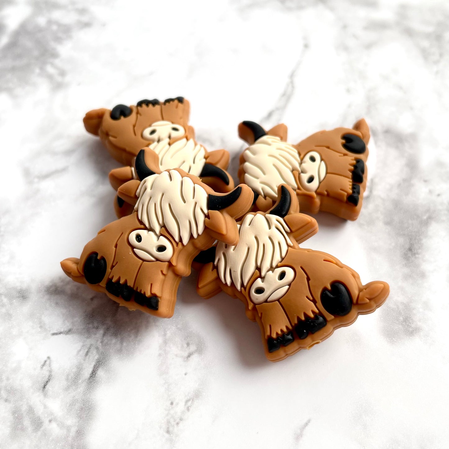 Highland Cow Silicone Focal Bead