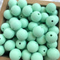 15mm Round Silicone Beads - Mint