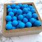 15mm Round Silicone Beads - Deep Sky Blue