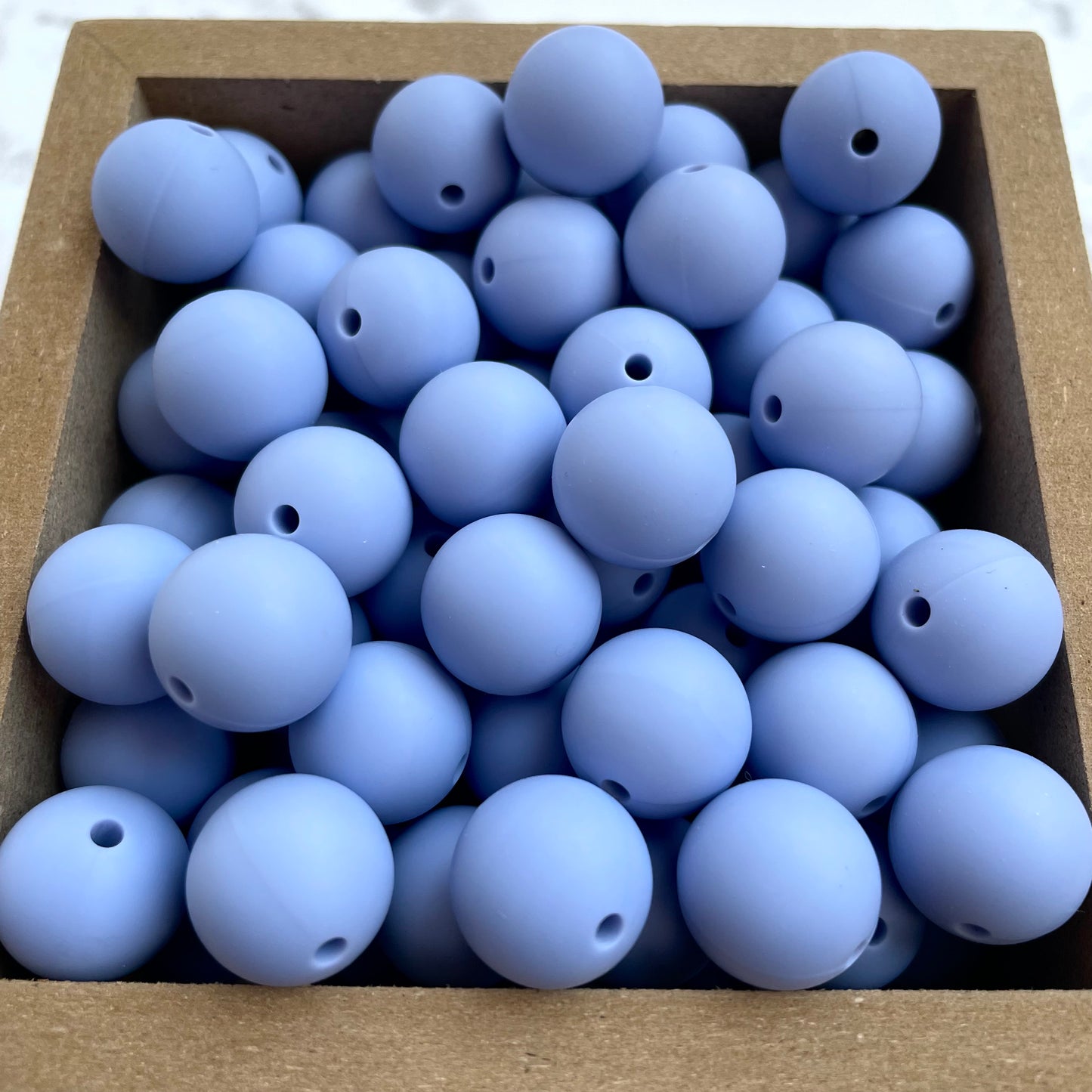 15mm Round Silicone Beads - Serenity