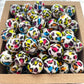 15mm Round Silicone Beads - Colorful Leopard Print