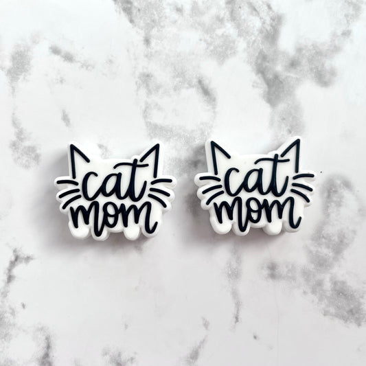 Cat Mom Silicone Focal Bead