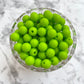 9mm Round Silicone Beads - Chartreuse Green