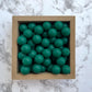 15mm Round Silicone Beads - Atrovirens